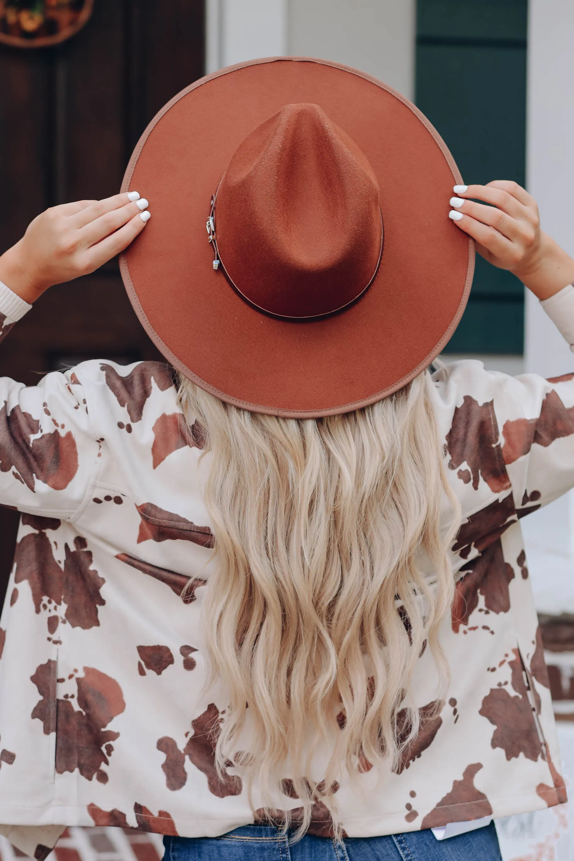 Belt Buckle Strap Rancher Hat - Brown