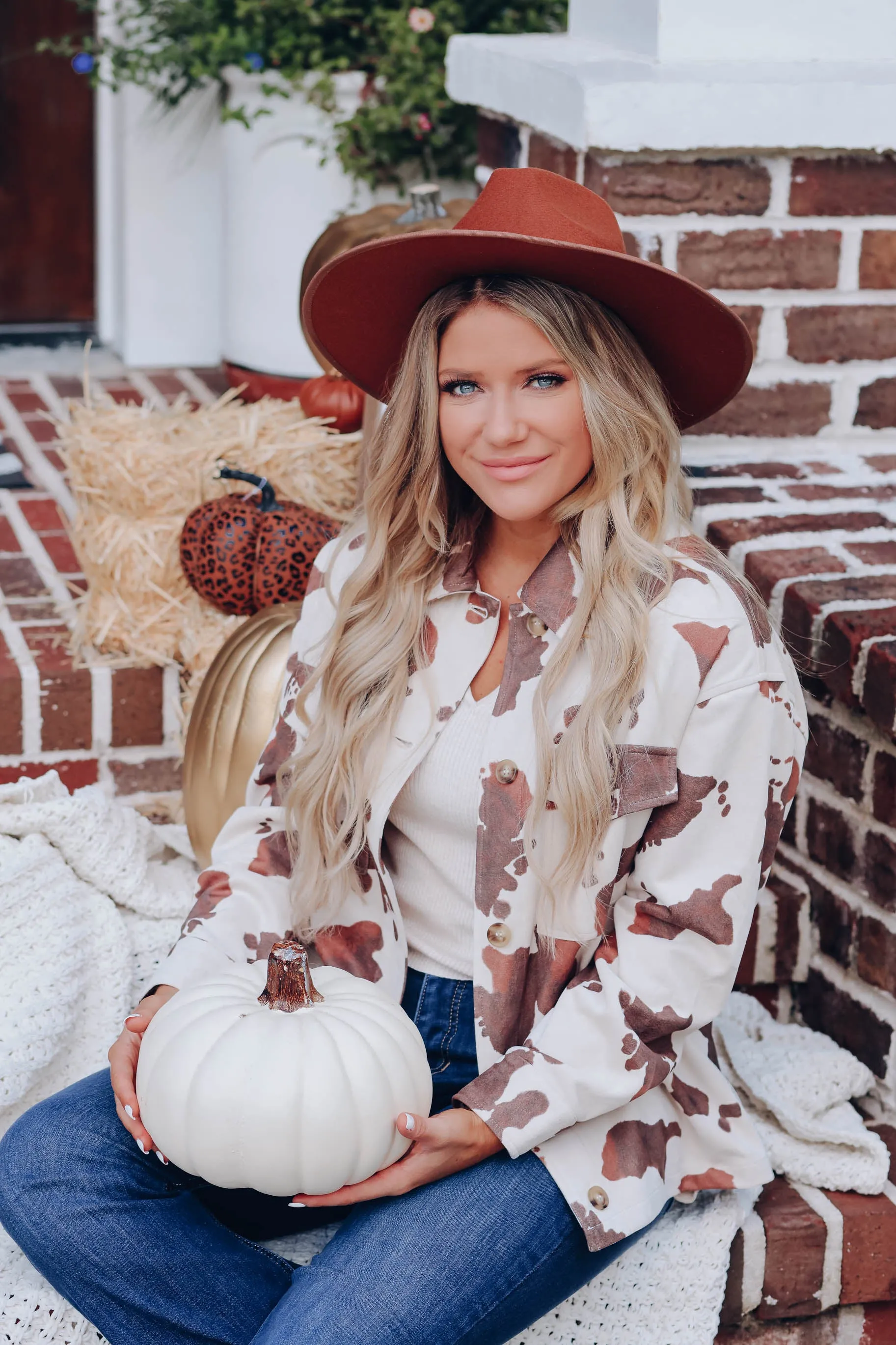 Belt Buckle Strap Rancher Hat - Brown