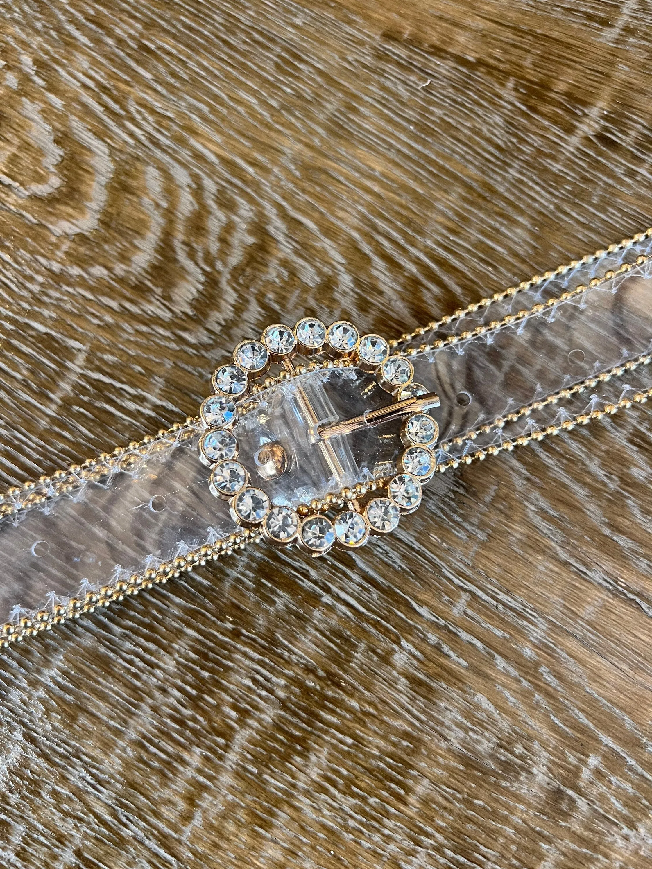 Belts, Transparent Belt, Clear Belt, Pearl Buckle Belt, Swimwear, Resort, Rhinestone Belts, FAN Fashion, UK Size 8-14