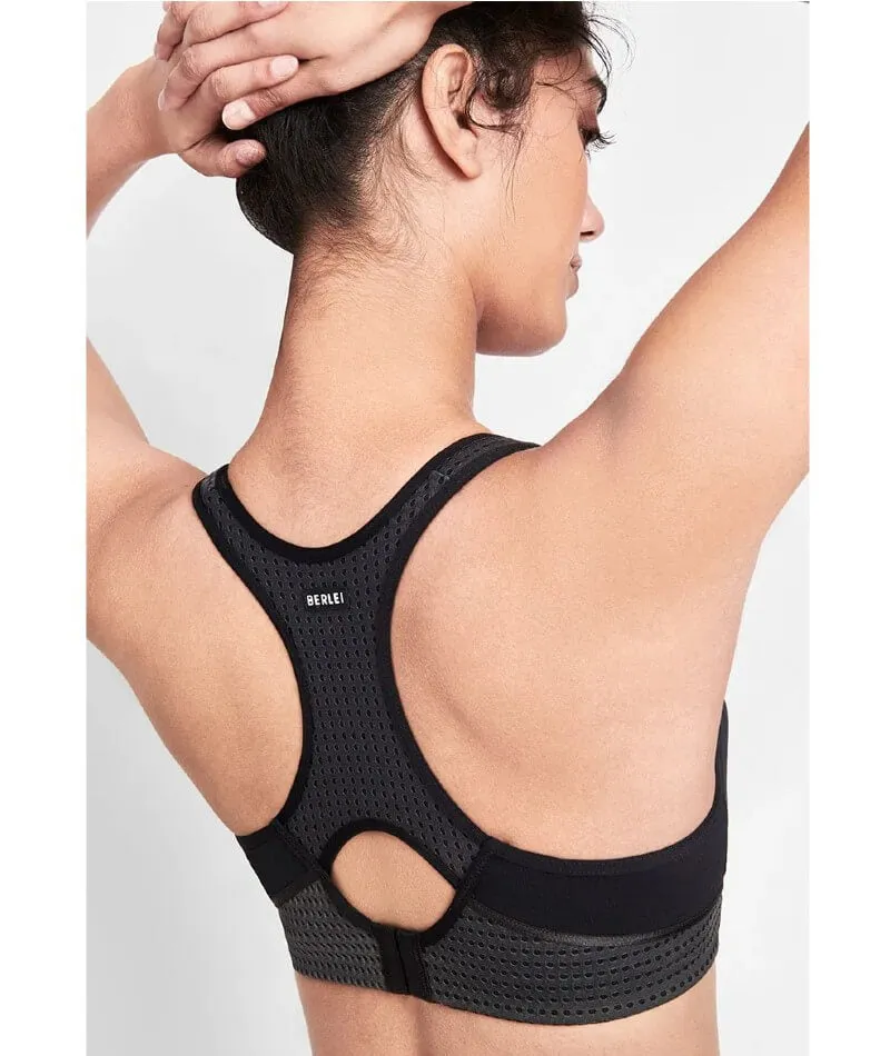 Berlei Electrify Mesh Underwire Crop Sports Bra - Black