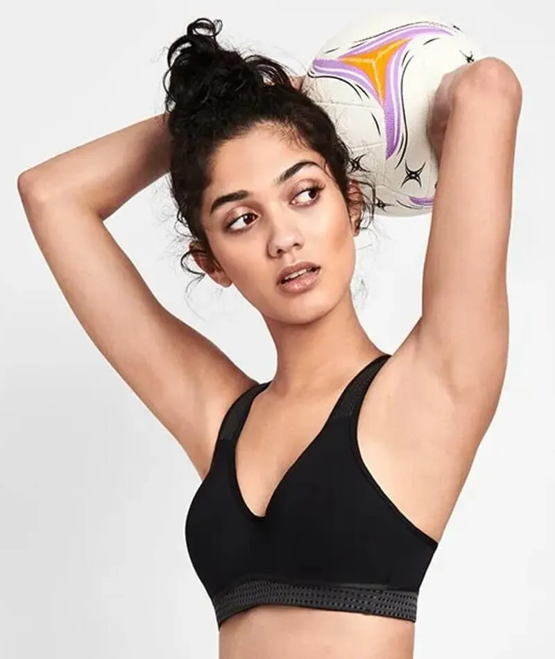 Berlei Electrify Mesh Underwire Crop Sports Bra - Black