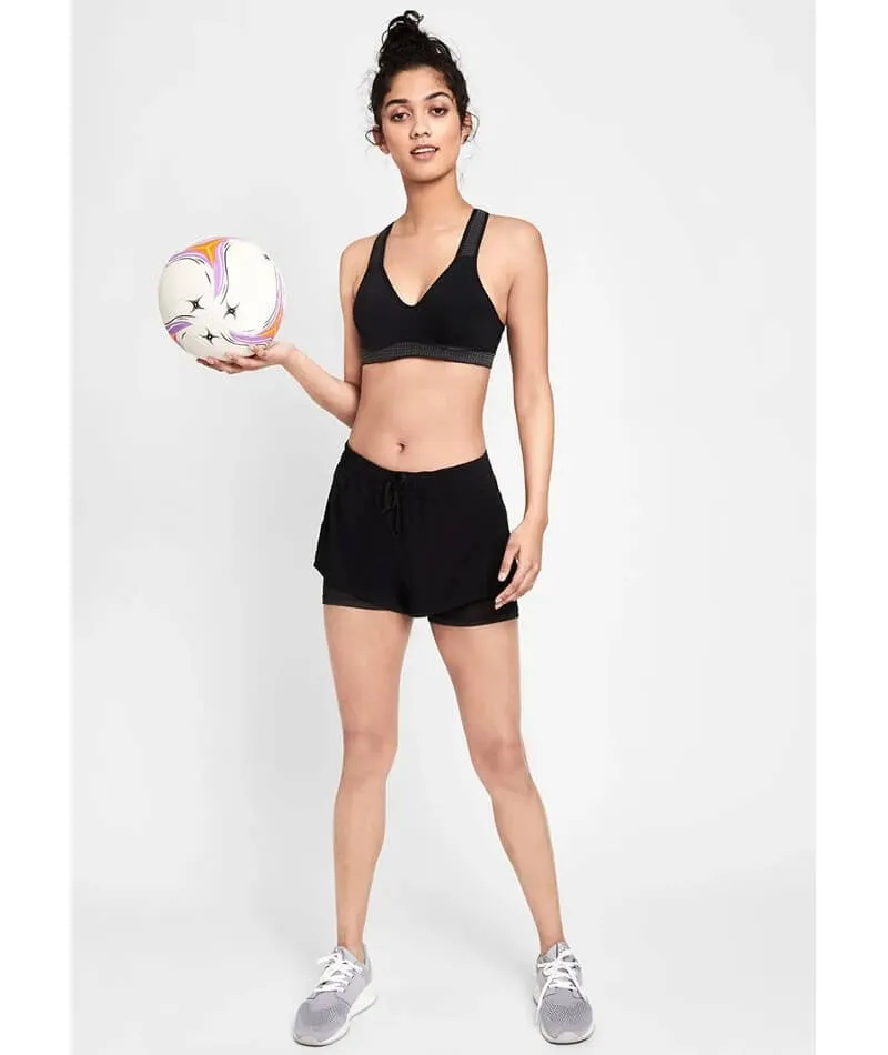 Berlei Electrify Mesh Underwire Crop Sports Bra - Black