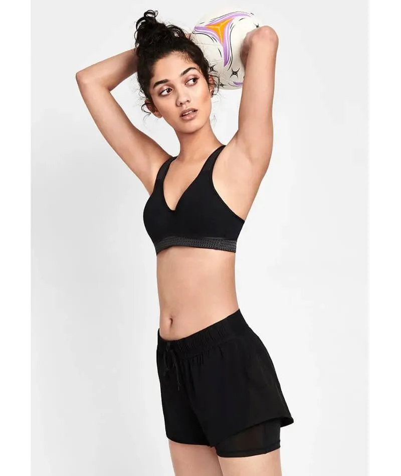 Berlei Electrify Mesh Underwire Crop Sports Bra - Black