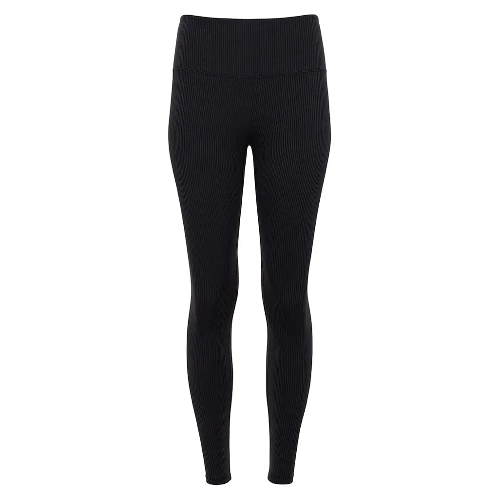 Black Rib Wide Band Legging