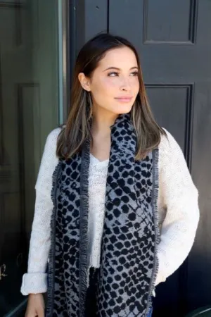 Black Snakeskin Scarf