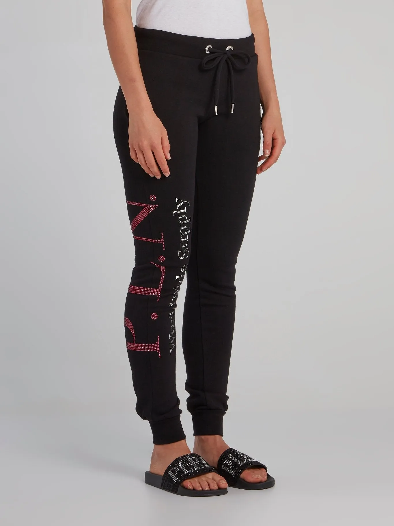 Black Studded Statement Jogging Trousers