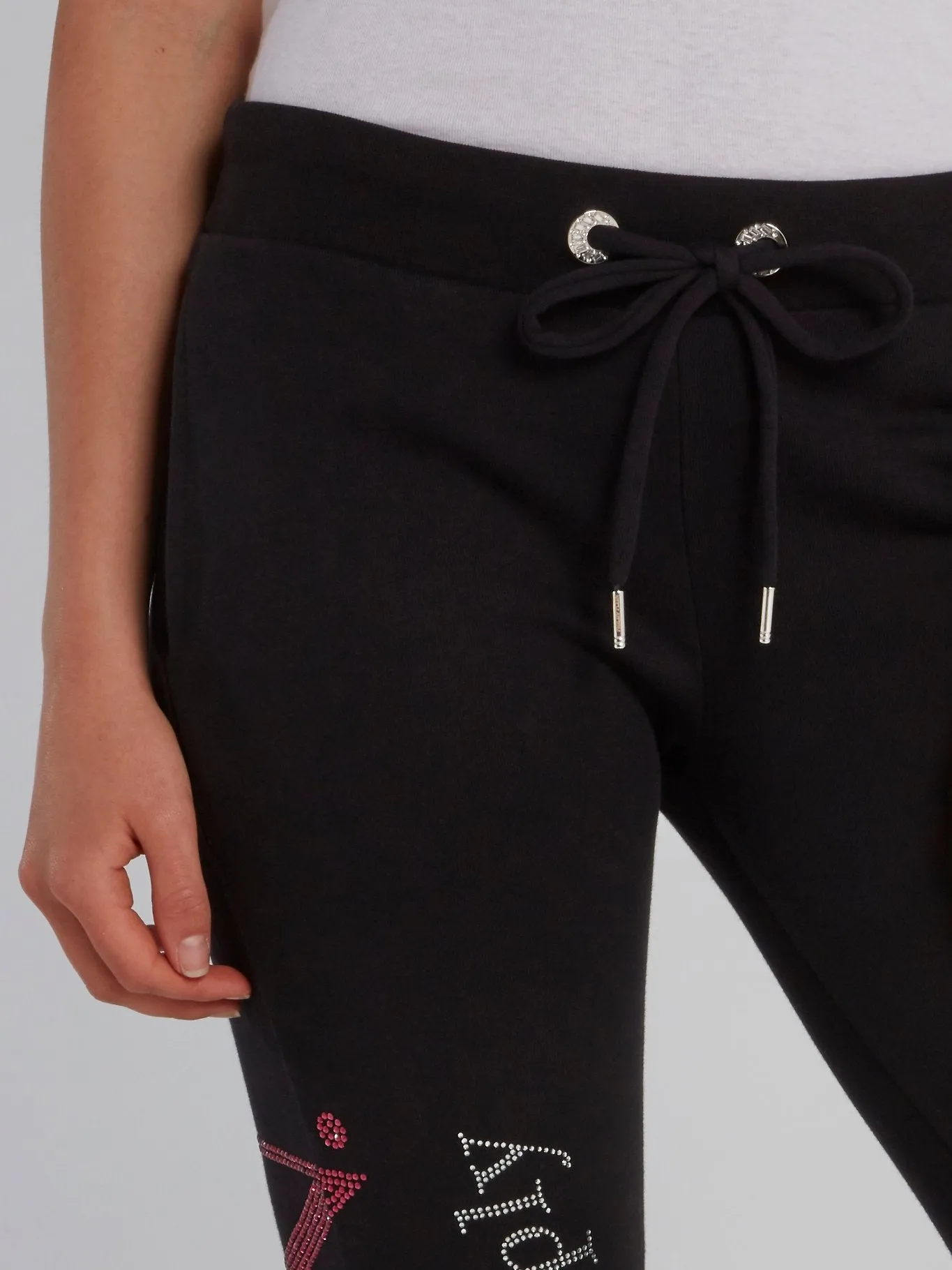 Black Studded Statement Jogging Trousers