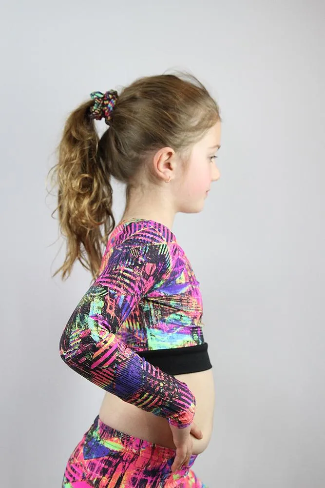 Blaze Long Sleeve Crop Top Youth Girls