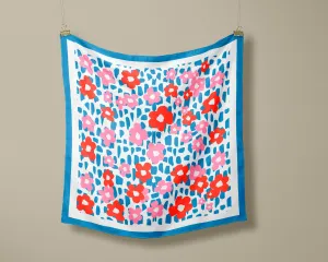 Blue Lilly satin scarf