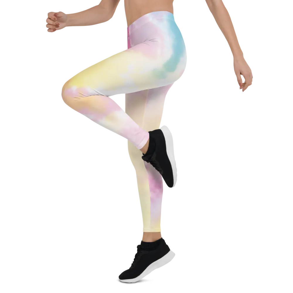 Blue Purple Tie Dye Leggings