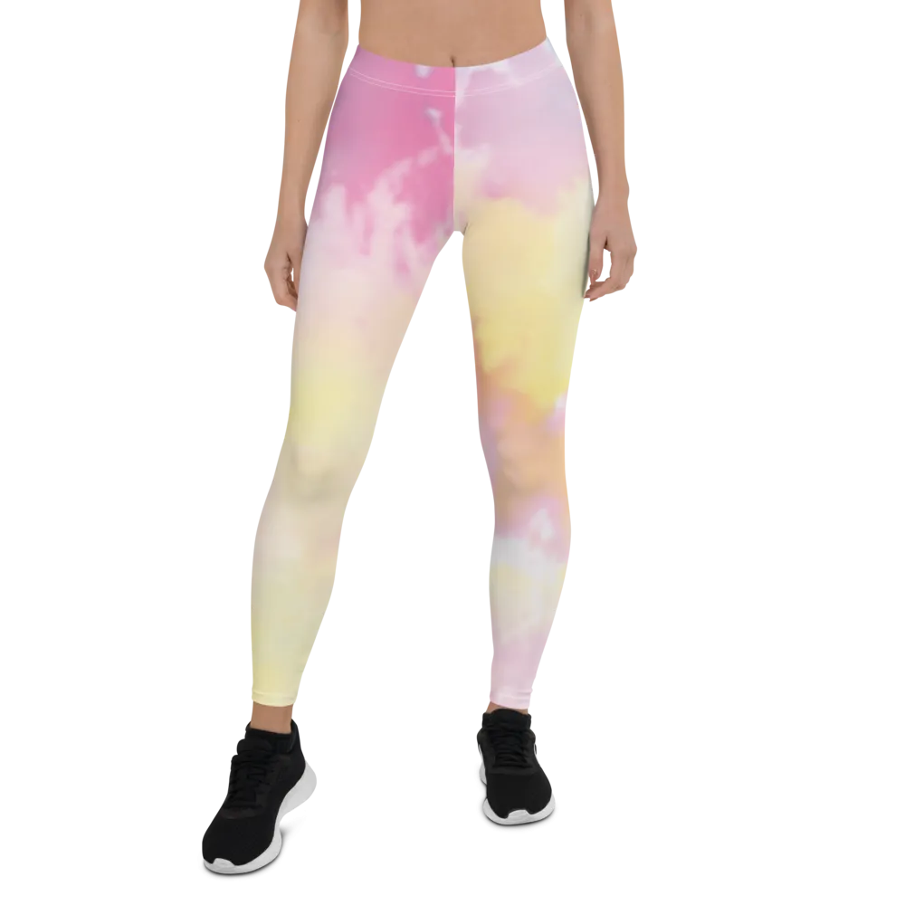 Blue Purple Tie Dye Leggings