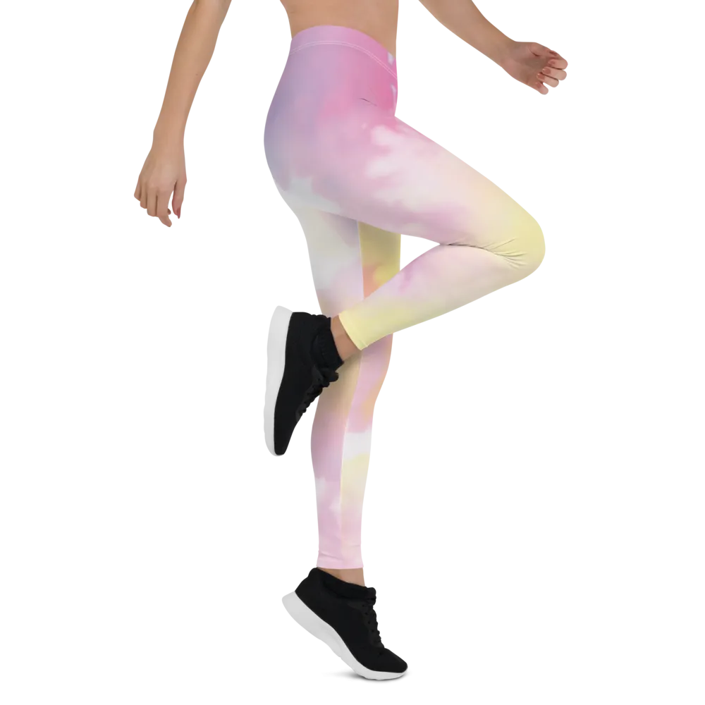 Blue Purple Tie Dye Leggings
