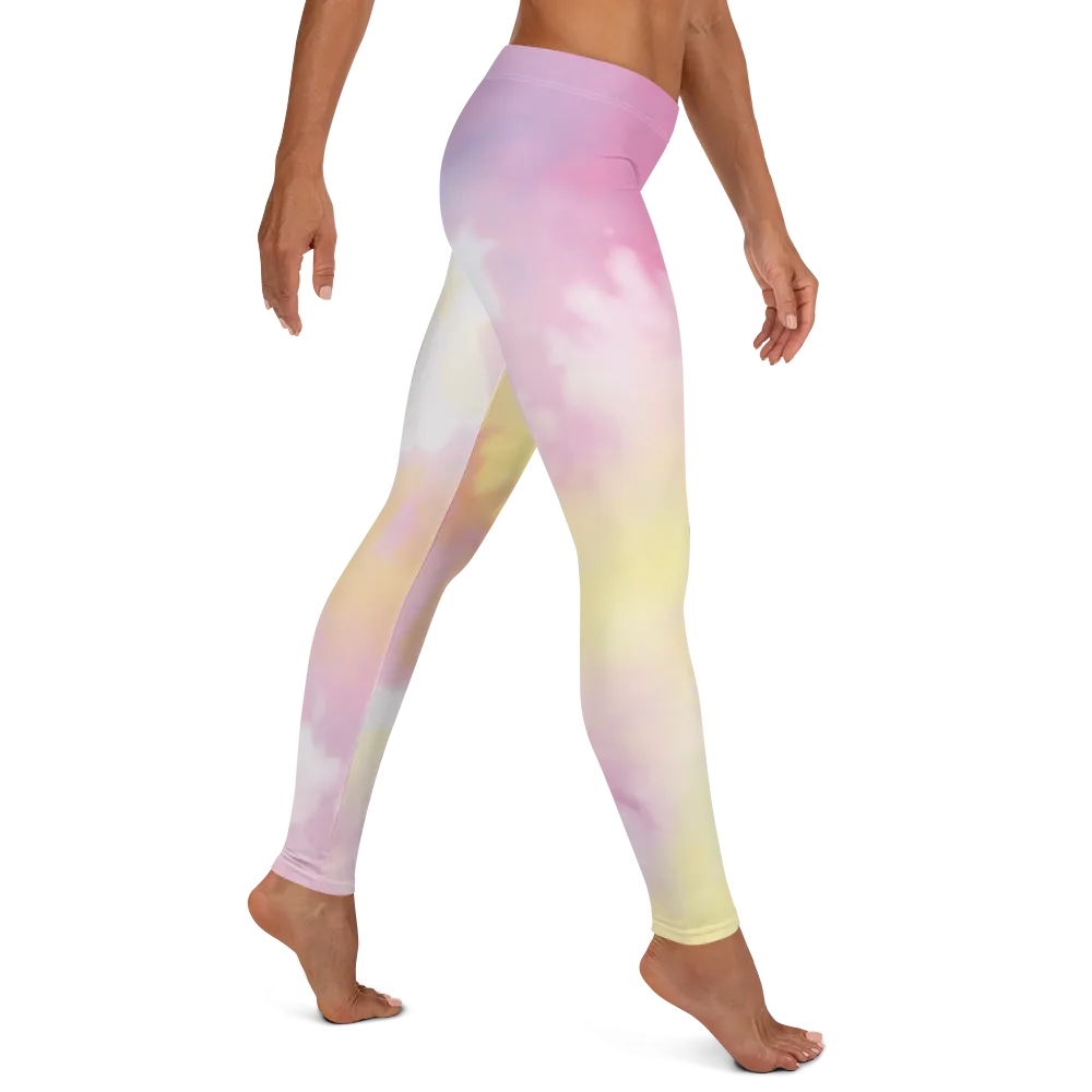 Blue Purple Tie Dye Leggings