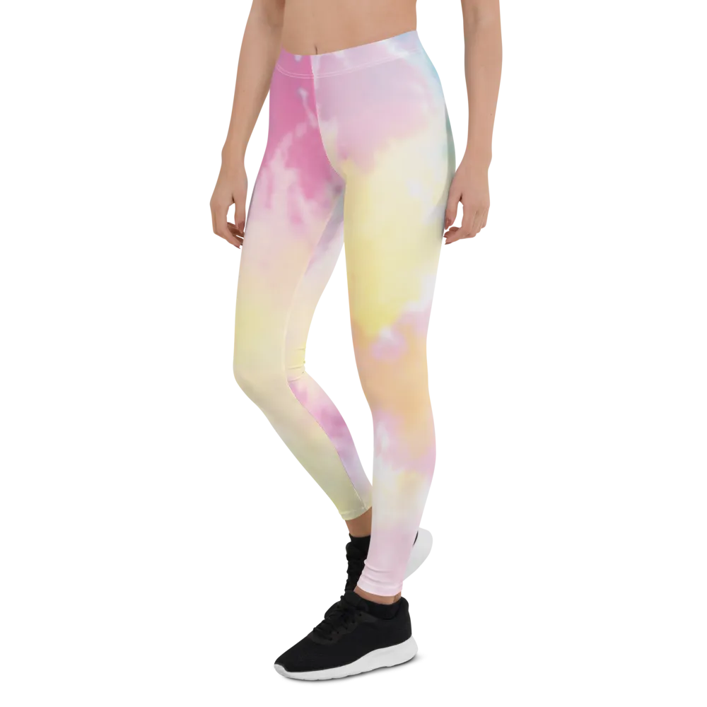 Blue Purple Tie Dye Leggings