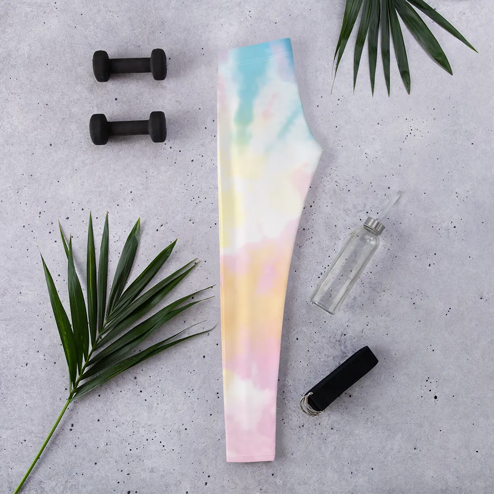 Blue Purple Tie Dye Leggings
