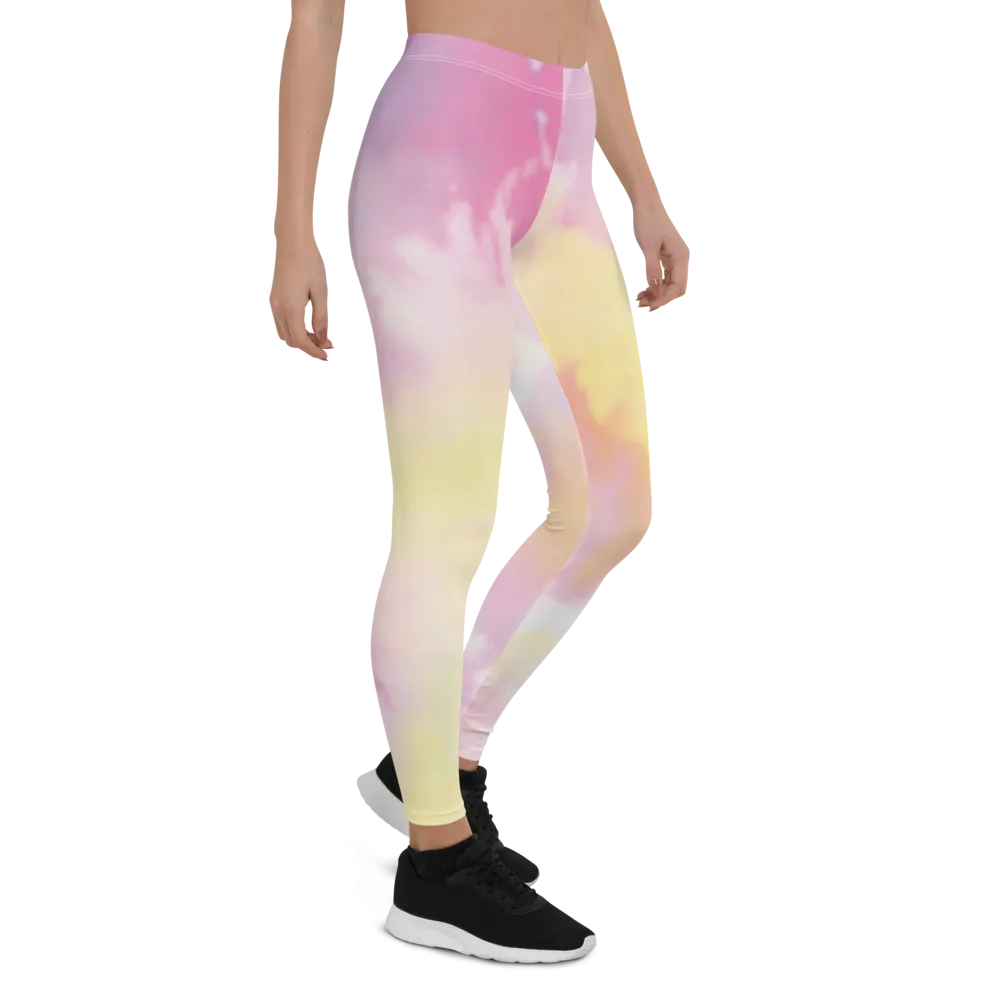 Blue Purple Tie Dye Leggings