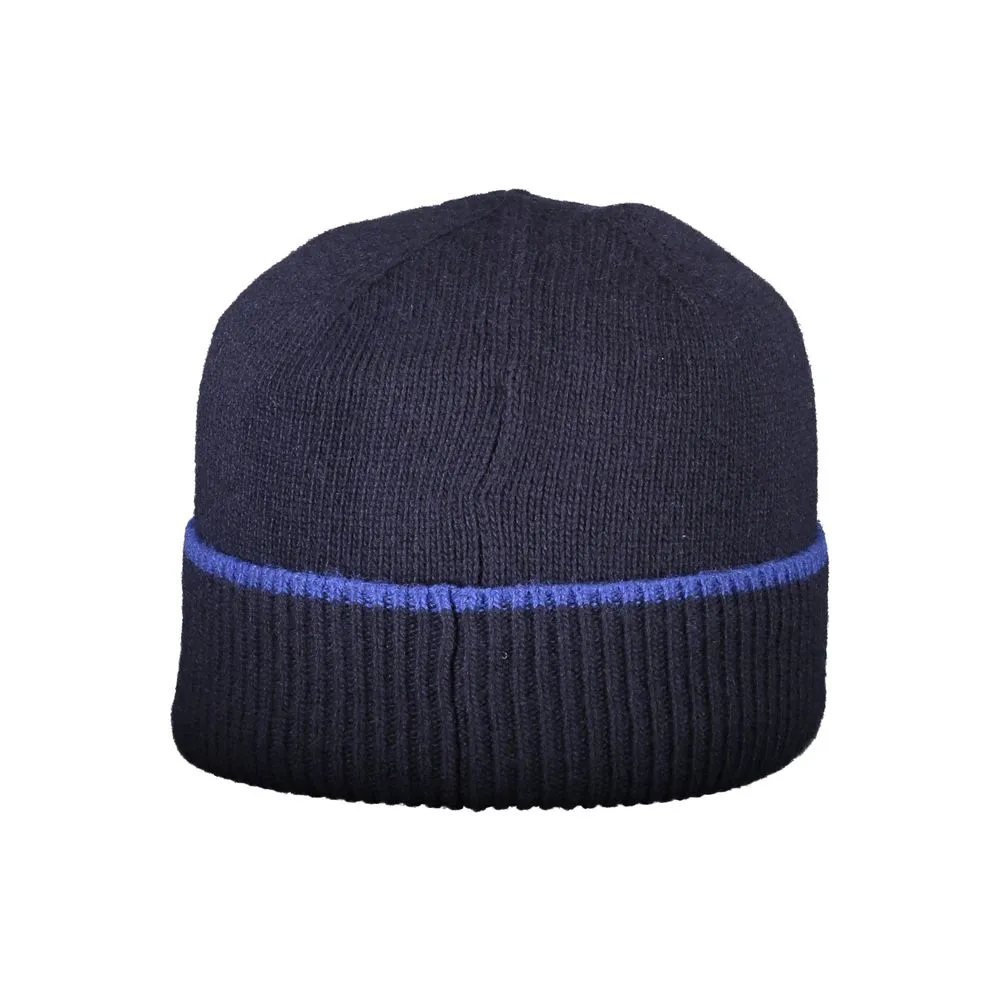 Blue Wool Men Scarf