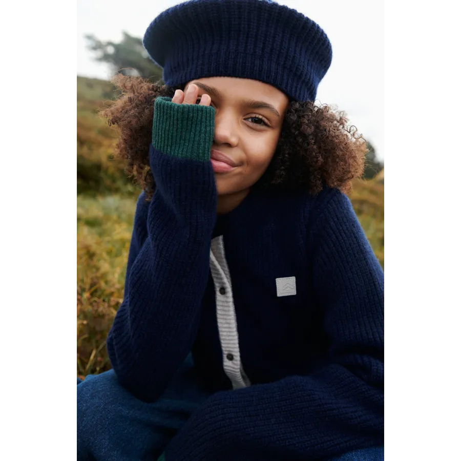 Borg Beret Hat - Classic Navy