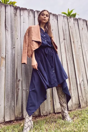Botan - Navy Crepe