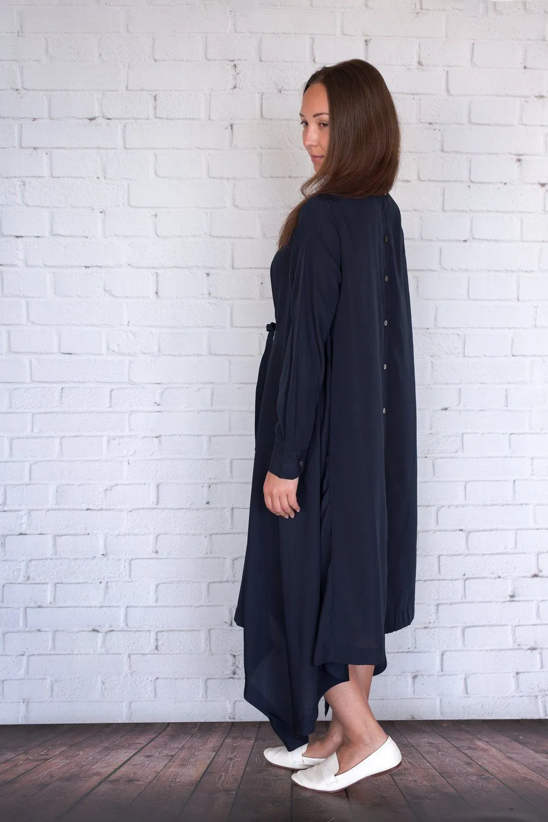 Botan - Navy Crepe