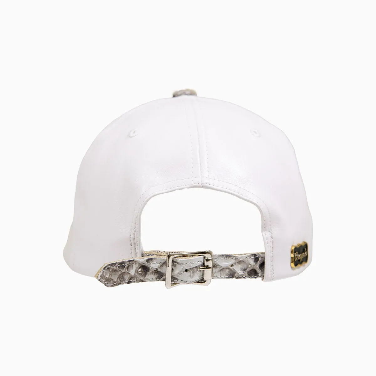 Breyer's Buck 50 Leather Hat with Faux Snake Skin Visor