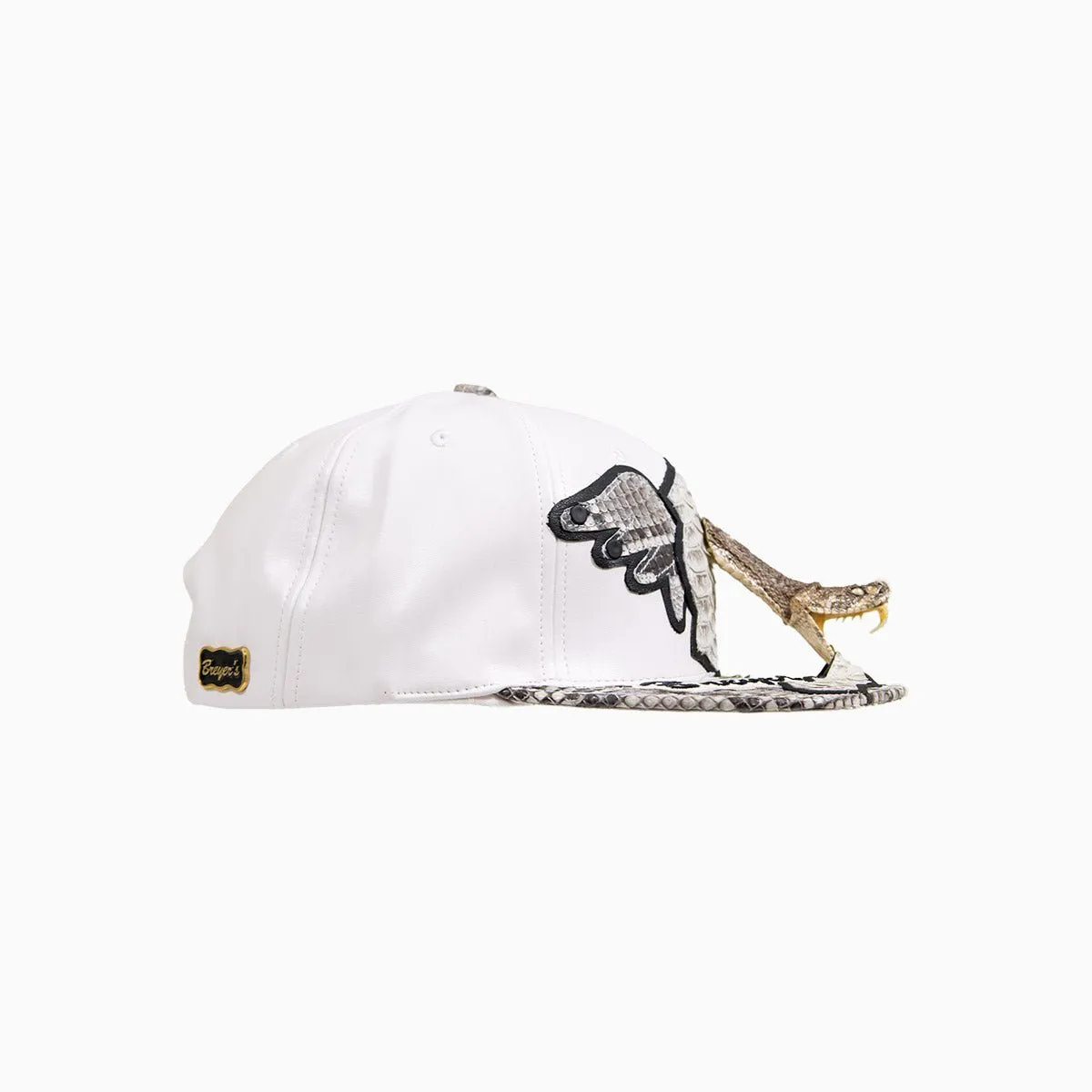 Breyer's Buck 50 Leather Hat with Faux Snake Skin Visor