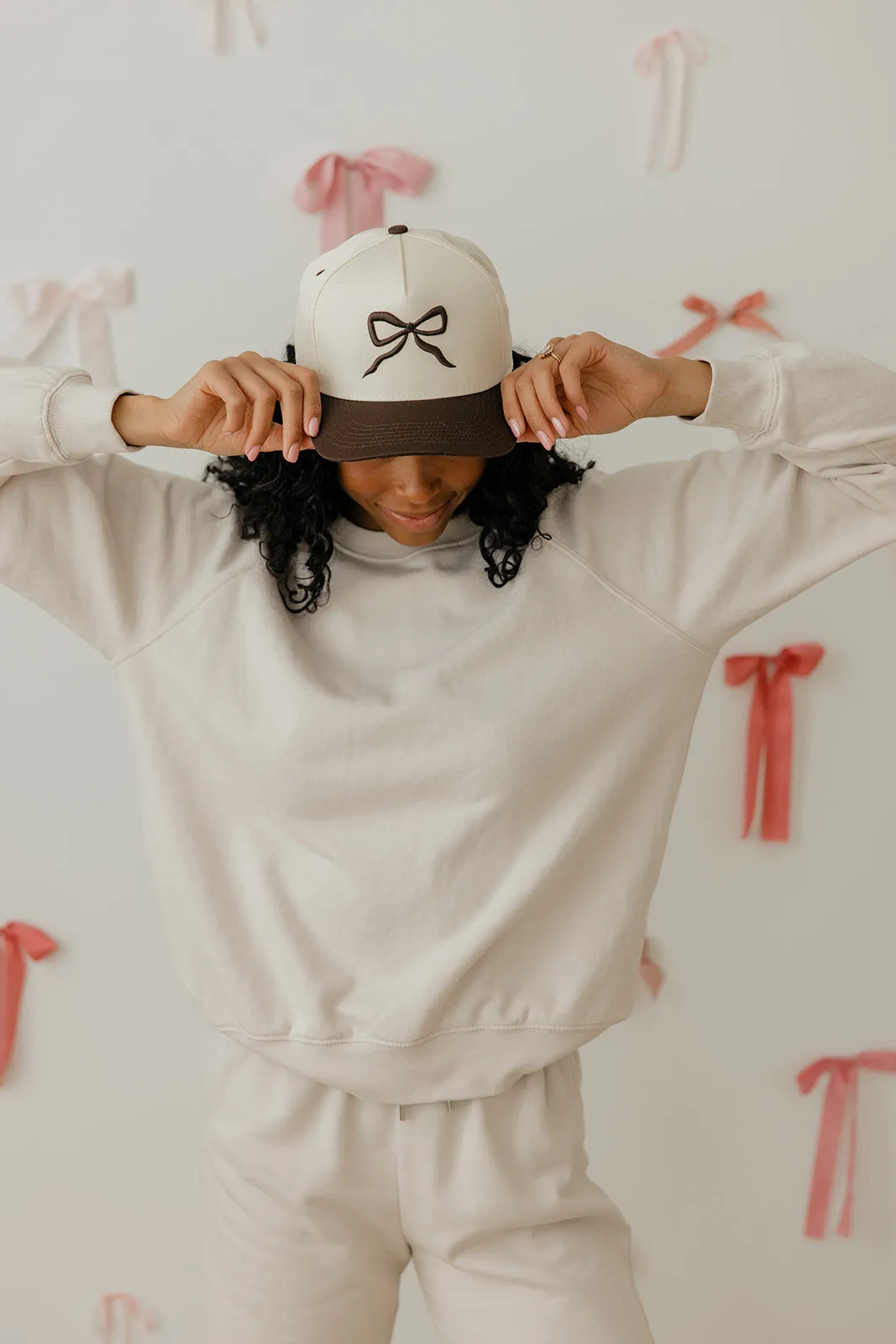 Brown Bow Hat