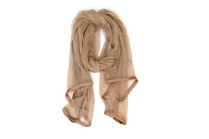 Brown Chiffon & Silk Dupatta - Scarf