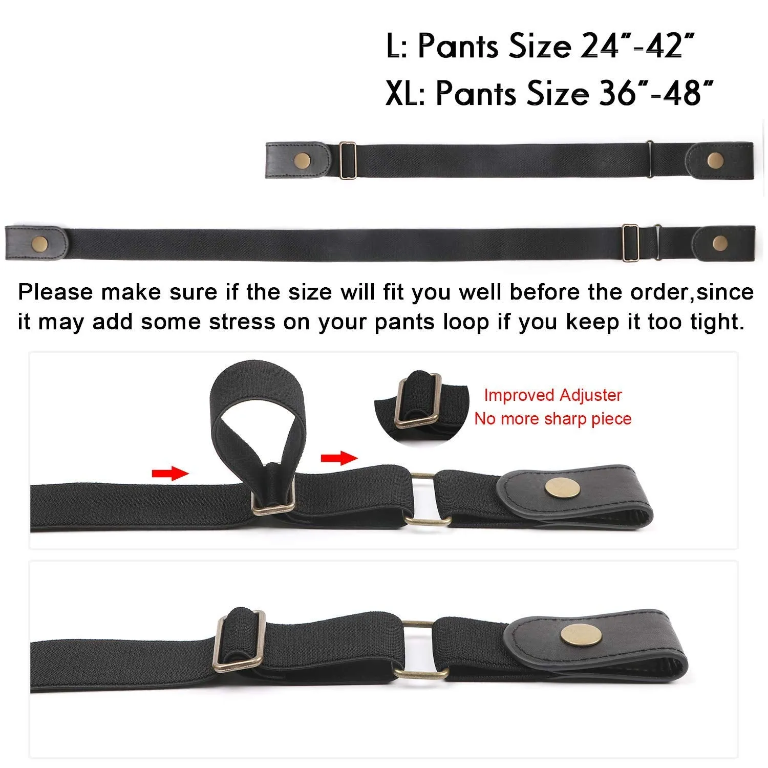 Buckle Free Women Stretch Belt Elastic Waist Belt for Jeans Pants Dresses