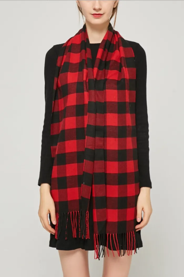 Buffalo plaid scarf