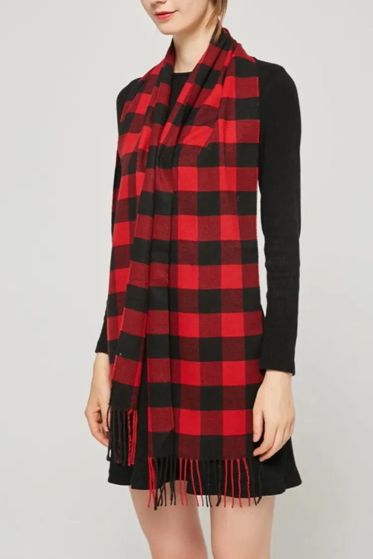 Buffalo plaid scarf