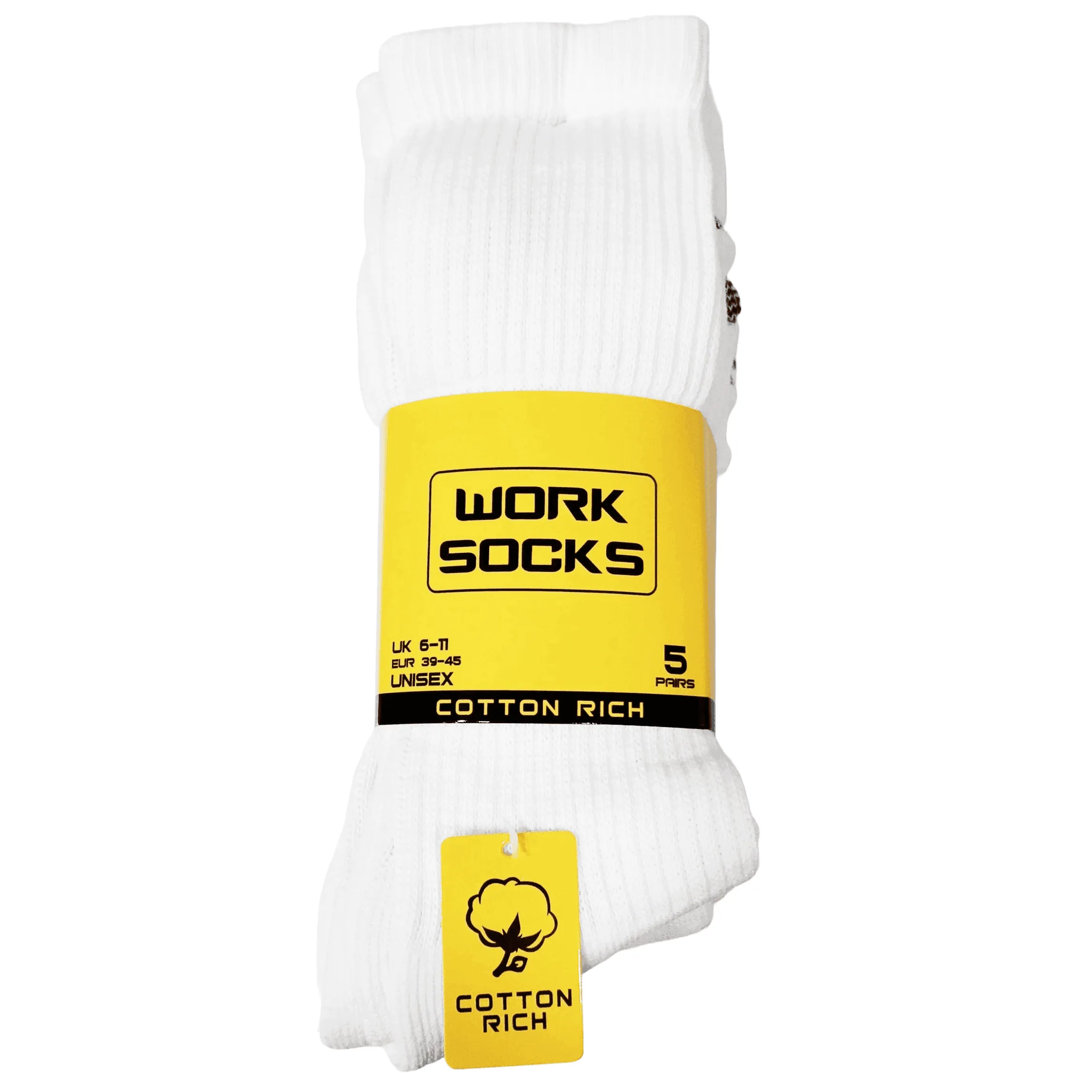 Buy 10 Pairs Get 10 Pair Free White Work Socks 6-11