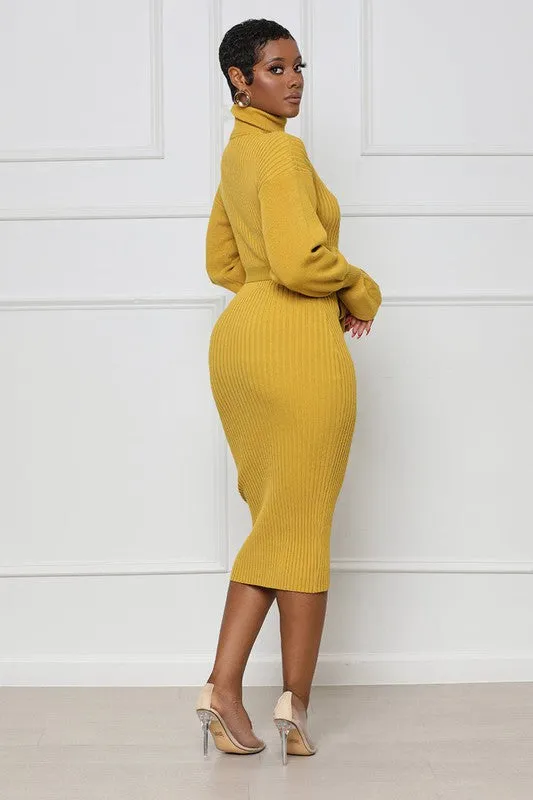 By Claude WOMEN FASHION MIDI MAXI SWEATER DRESS