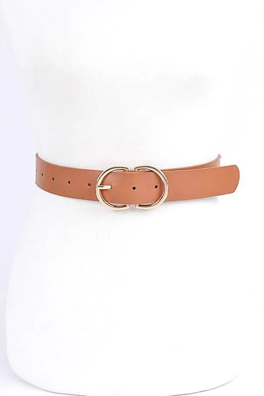 Camel double ring buckle fashion belt