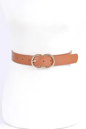 Camel double ring buckle fashion belt