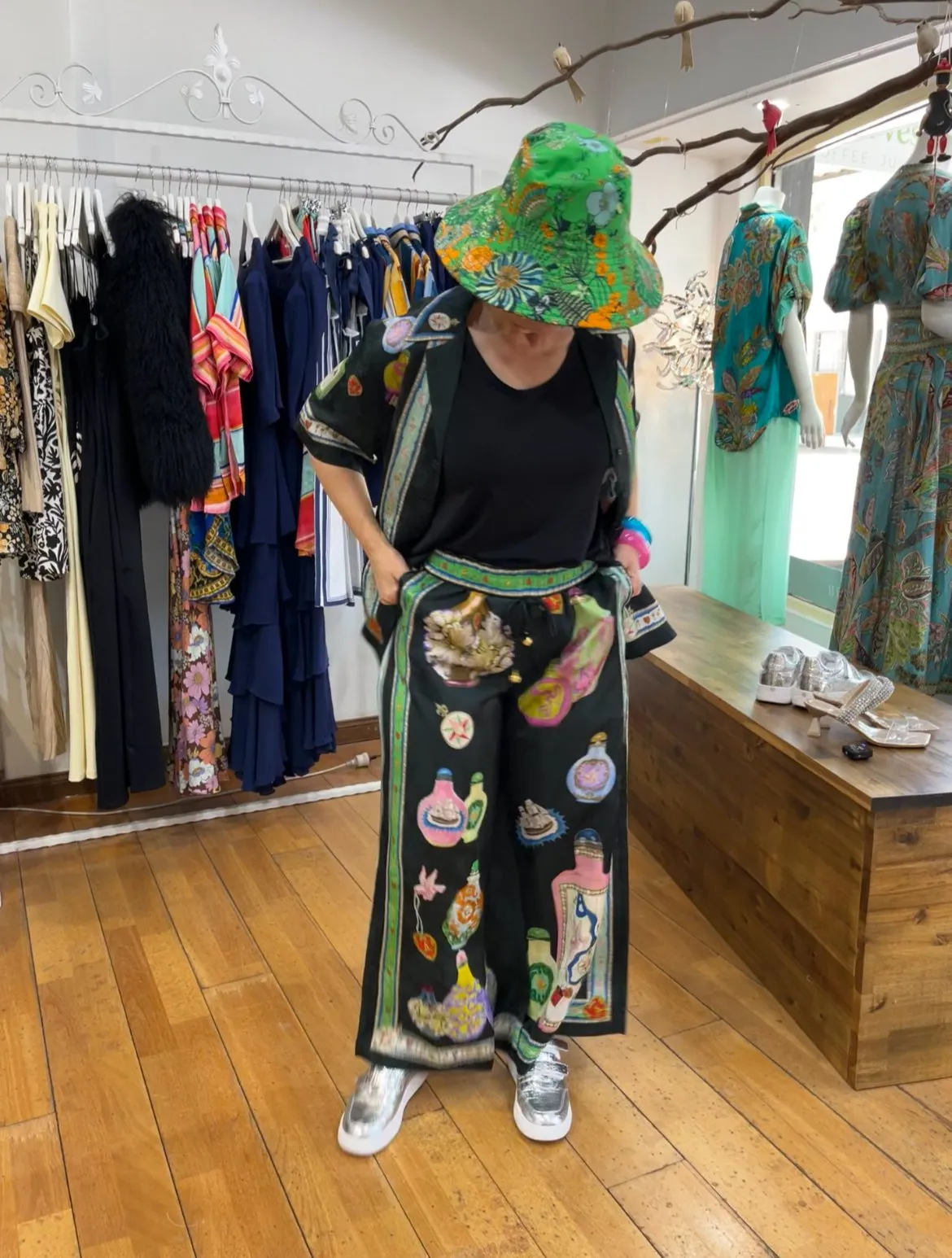 Camilla Reversible Wide Brim Bucket Hat Good Vibes Generation