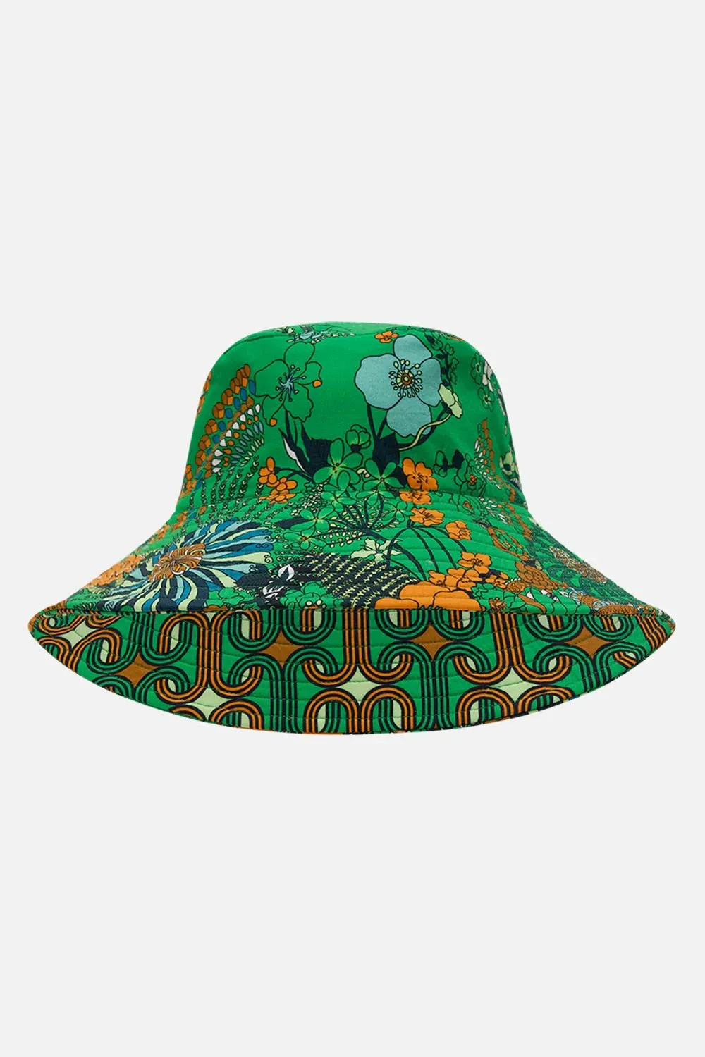 Camilla Reversible Wide Brim Bucket Hat Good Vibes Generation