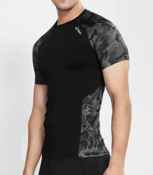 Camo Black Compression T-Shirt