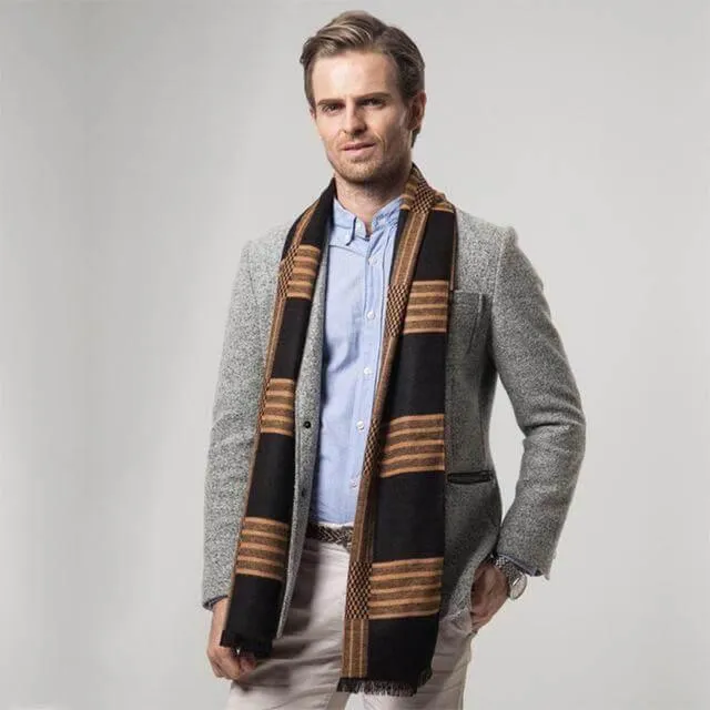 Cashmere Striped Scarf - Stylish Trendy Accessory