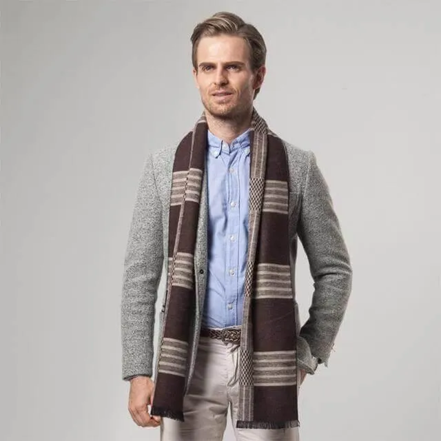 Cashmere Striped Scarf - Stylish Trendy Accessory