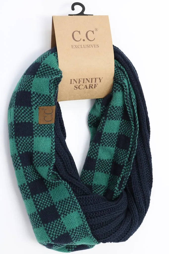C.C. Buffalo Check Infinity Scarf
