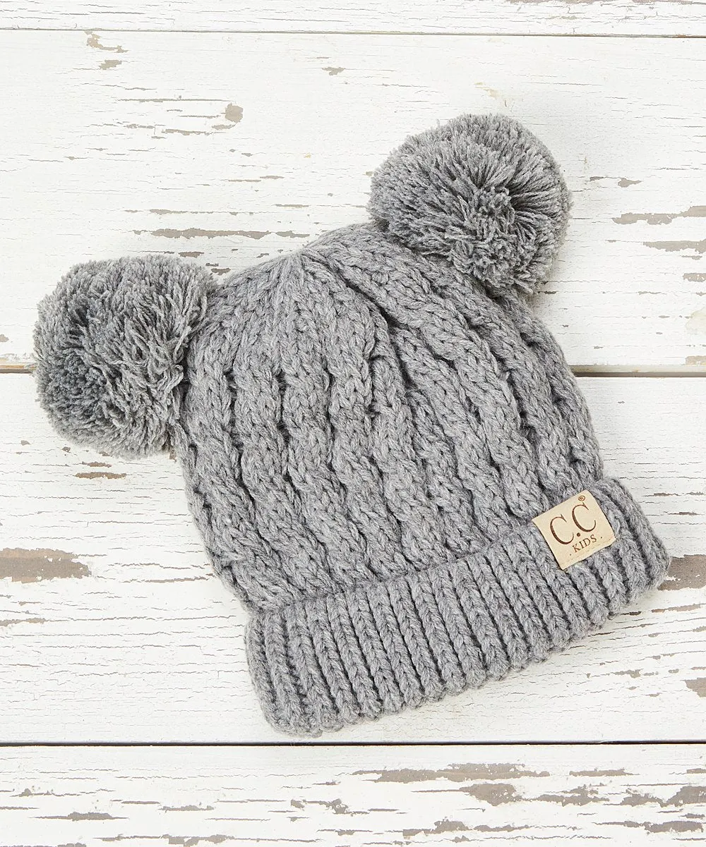 C.C Kids Beanie- Double Poms