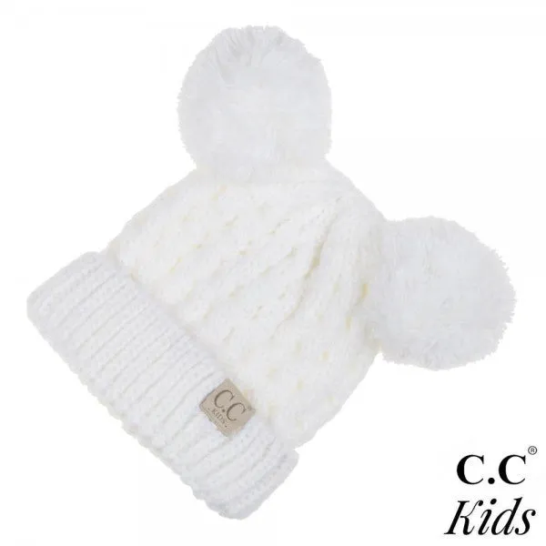 C.C Kids Beanie- Double Poms