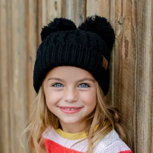 C.C Kids Beanie- Double Poms