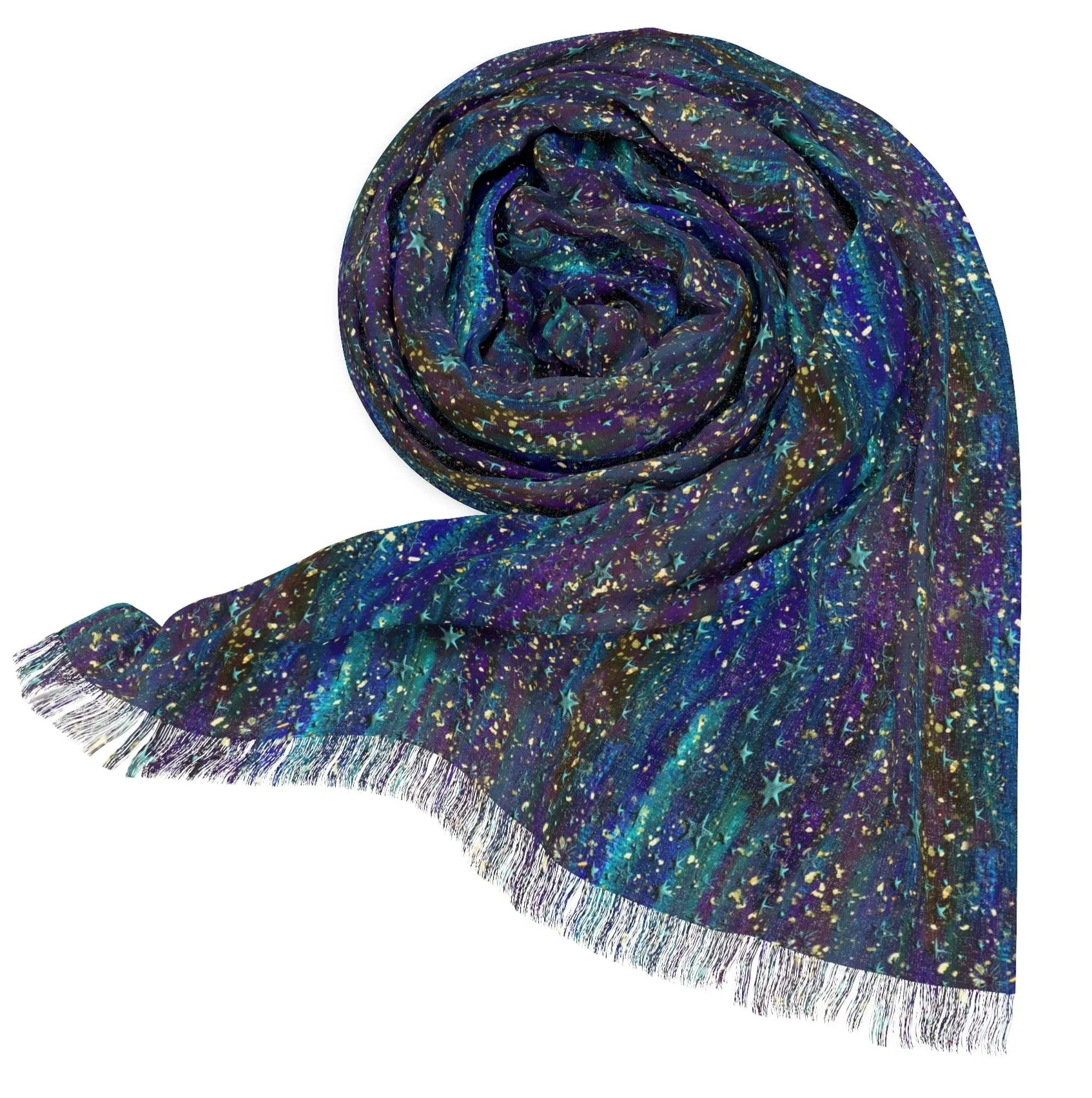 Celestial - Art Scarf with Fringe