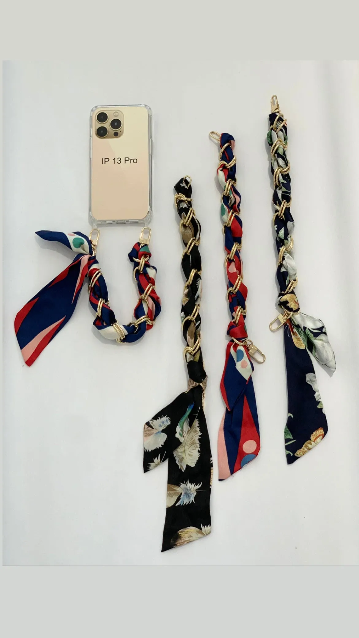 Cell Phone Wristlet Chain with Scarf