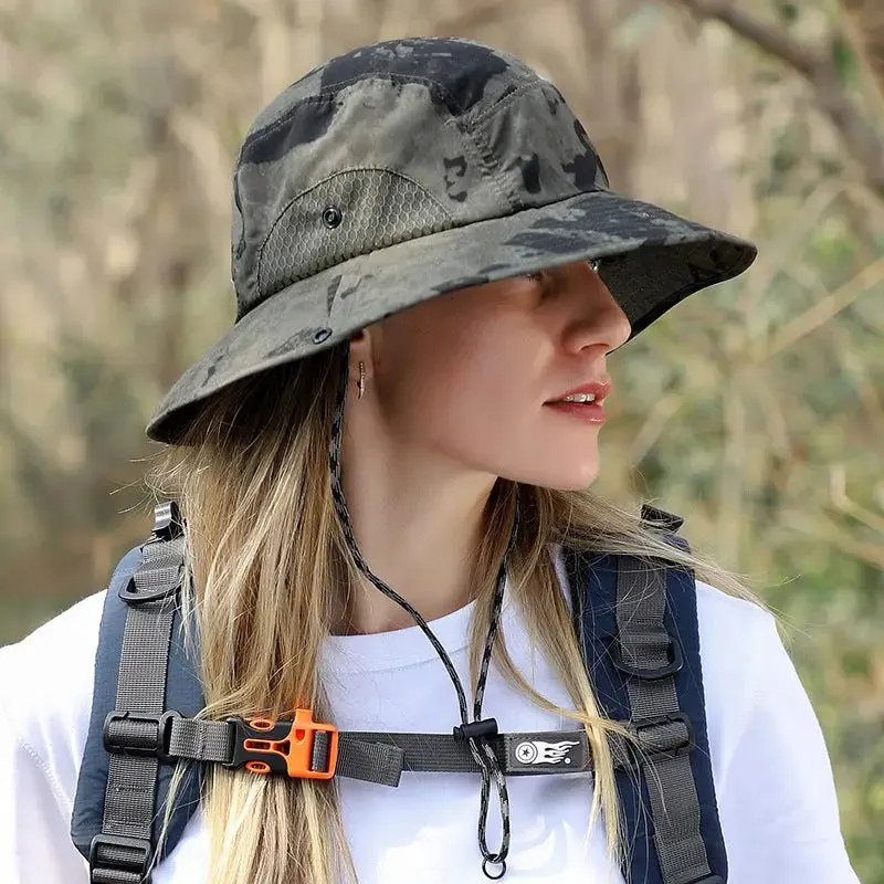 Chapeau de brousse camouflage femme
