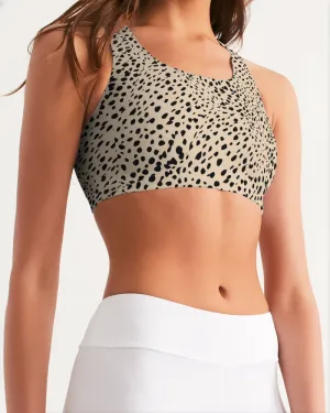 Cheetah Cream Women's Seamless Sports Bra