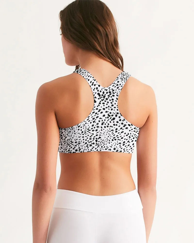 Cheetah White Women's Seamless Sports Bra