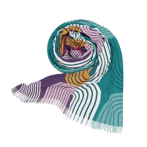 Chic Abstract Line Striped Scarf Transforms your Look